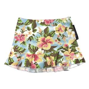 Star City Baby Blue Floral Paradise Trumpet Skirt